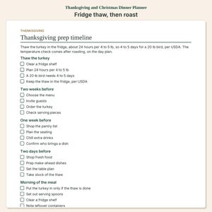 Thanksgiving and Christmas Dinner Planner | Guest Menu and Hosting Budget image 5