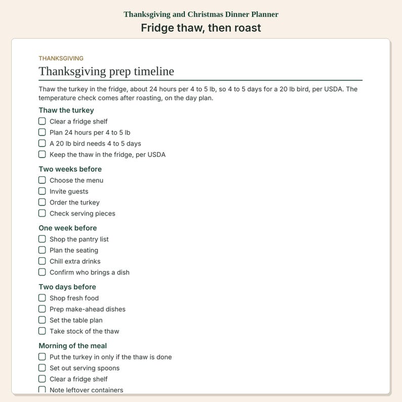 Thanksgiving and Christmas Dinner Planner | Guest Menu and Hosting Budget image 5