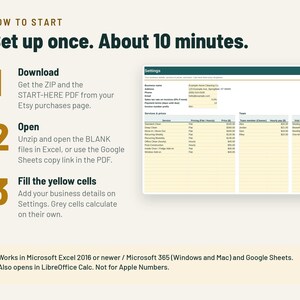 Cleaning Business Spreadsheet Bundle | Estimate, Invoice, Job Scheduler, Profit & Expense Tracker | Google Sheets + Excel image 6