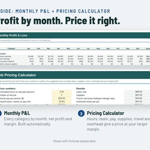 Pressure Washing Expense and Profit Tracker Spreadsheet image 4
