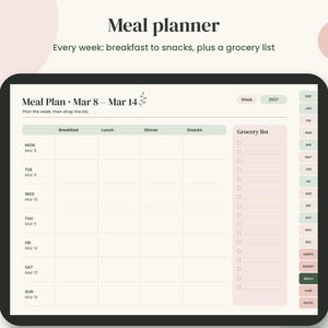 2027 Digital Planner, Hyperlinked PDF with Budget and Habit Tracker imagen 8