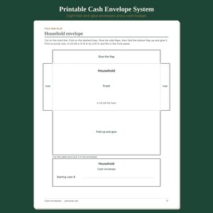 Printable Cash Envelope System | Holiday and Monthly Cash Budget Workbook