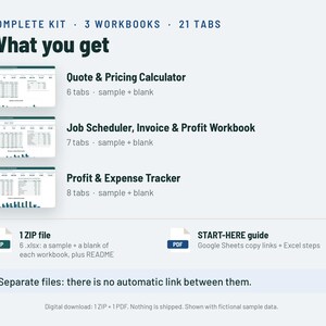 Pressure Washing Business Start Up Kit | Soft Wash Pricing Calculator, Estimate, Invoice | Google Sheets + Excel image 5