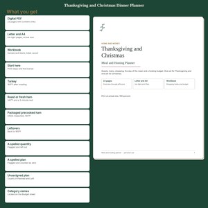 Thanksgiving and Christmas Dinner Planner | Guest Menu and Hosting Budget image 9