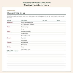 Thanksgiving and Christmas Dinner Planner | Guest Menu and Hosting Budget image 2