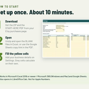Lawn Care Business Spreadsheet Bundle | Estimate, Invoice, Mowing Scheduler, Profit Tracker | Google Sheets + Excel image 6