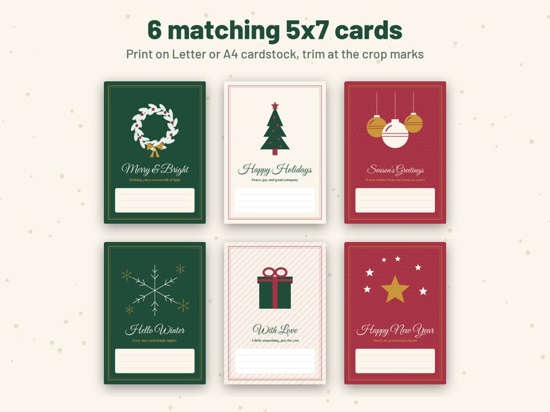 Set di etichette e biglietti regalo di Natale stampabili, in formato PDF modificabile. immagine 3