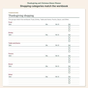 Thanksgiving and Christmas Dinner Planner | Guest Menu and Hosting Budget image 4
