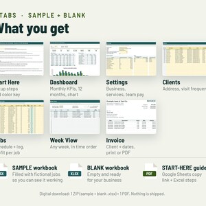 Lawn Care Invoice Template and Mowing Schedule | Lawn Care Spreadsheet, Client Tracker | Google Sheets + Excel image 5