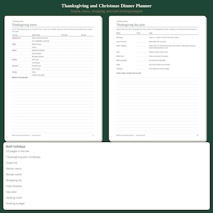 Thanksgiving and Christmas Dinner Planner | Guest Menu and Hosting Budget