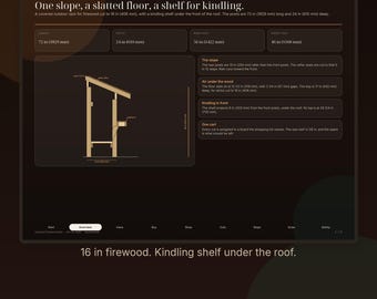Covered Firewood Rack | PDF Build Plan with Kindling Shelf and Cut List