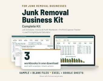Junk Removal Pricing Calculator and Business Template Kit