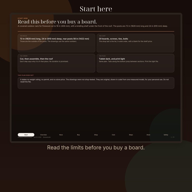 Covered Firewood Rack | PDF Build Plan with Kindling Shelf and Cut List image 2