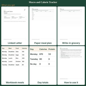 Macro and Calorie Tracker | Meal Planner and Grocery List image 9