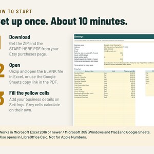 Cleaning Estimate Template | Cleaning Business Quote Form, Price List, Quote Tracker | Google Sheets + Excel image 6
