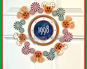 Gingerbread Christmas magnet Wreath For Cruise Door