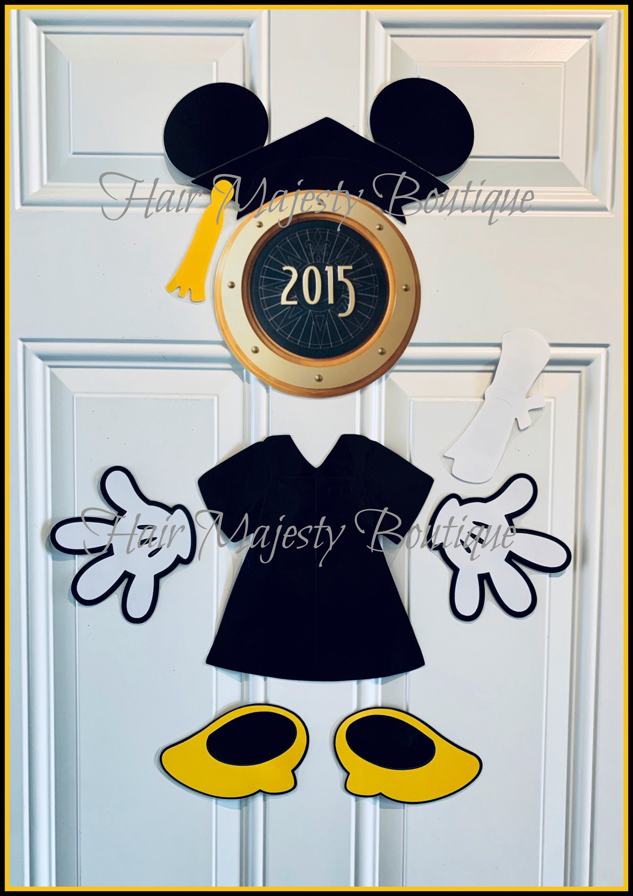 Mickey or Minnie Mouse Graduate Body Part Magnet for Cruise Door