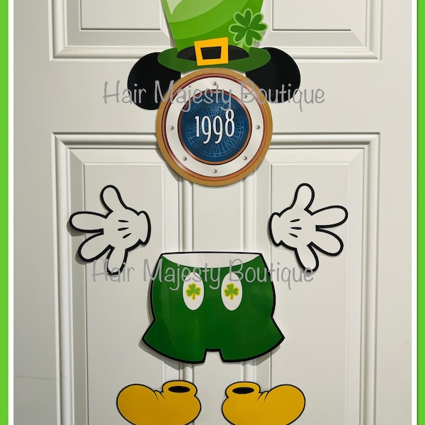 St. Patrick's Day Mickey Magnet Set For Cruise Door