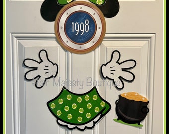 St. Patrick's Day Minnie Mouse Magnet Set For Cruise Door