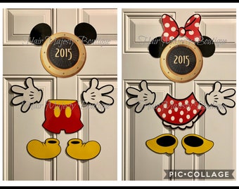 Mickey and Minnie Mouse Body Parts Magnets for Cruise Door