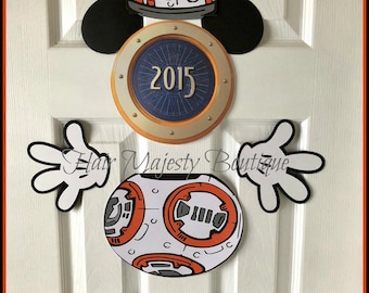 Mickey Mouse as BB8 Body Part Porthole Magnet For Cruise Door