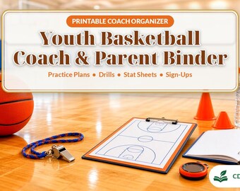 Map voor coaches en ouders van jeugdbasketbalteams – printbaar PDF-bestand