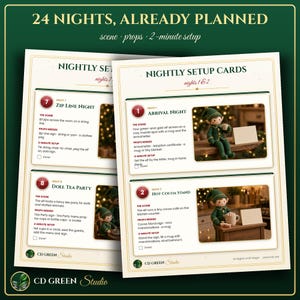 Kit de Elfo Navideño, 24 Noches de Magia de Elfos, Ideas Imprimibles para Elfos, Carta de Llegada del Elfo, Notas del Elfo, Cuenta Regresiva Navideña para Niños, PDF imagen 3