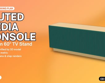 Plannen voor een gegroefd mediameubel – Modern tv-meubel van 60 inch (houtbewerkingsplan)