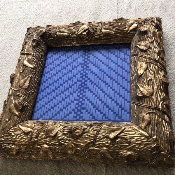 Take a chanceReality …Authentic Victorian painted and woven paper newly put in a antique Victorian frame