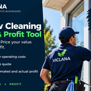 Calculadora de Preços para Limpeza de Janelas | Planilha de Custos e Lucros em Excel | Download Digital