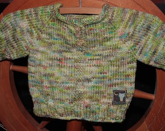 Hand knitted baby jumper  0-3 months