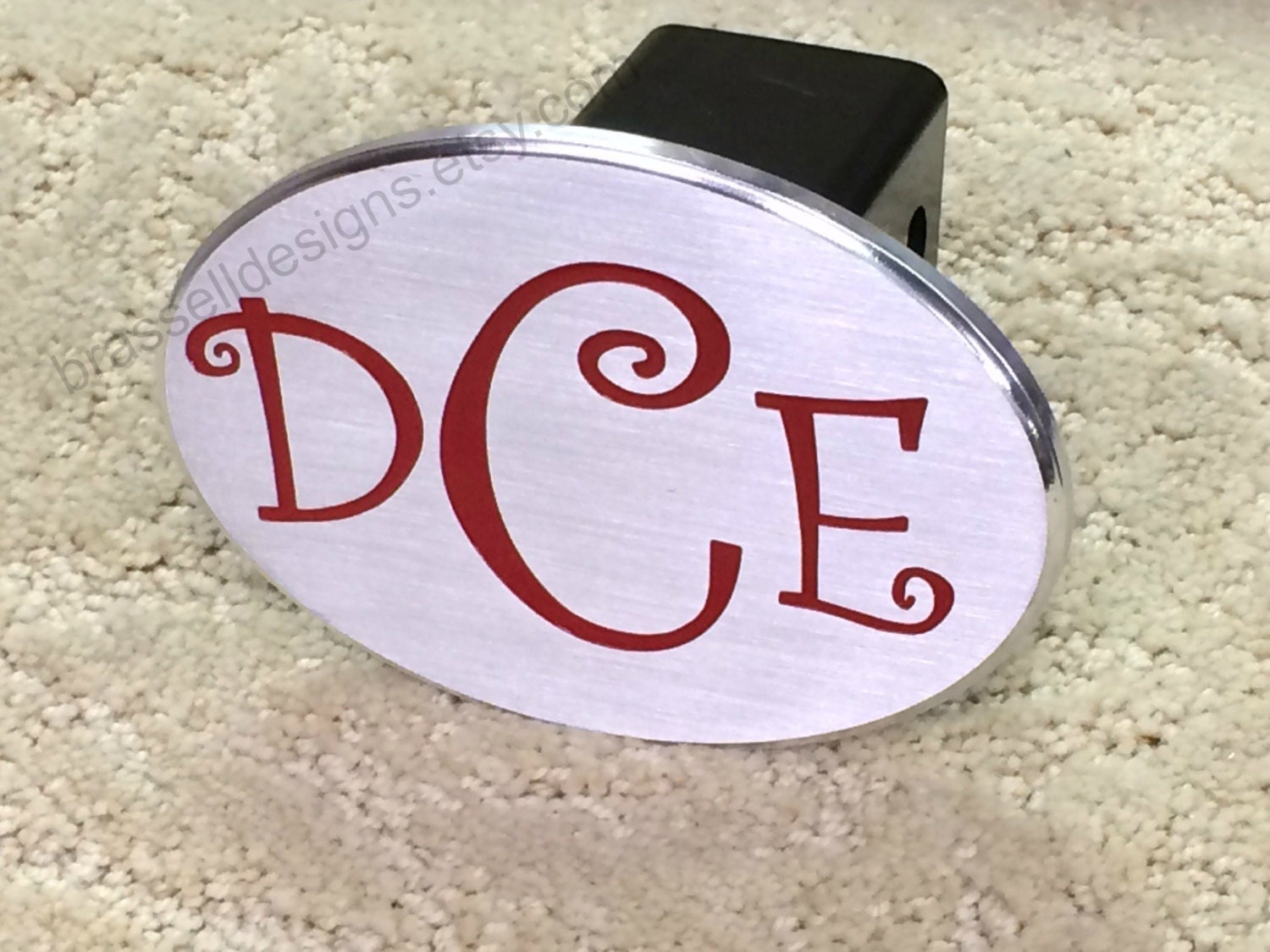 Curlz monogram hitch cover Etsy