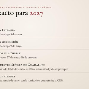 lo propio del calendario de México en 2027