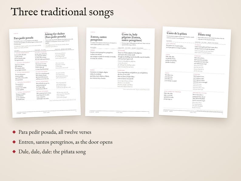 Three traditional songs