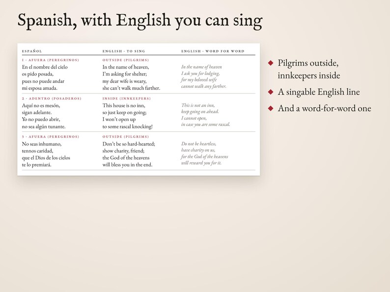 Spanish, with English you can sing