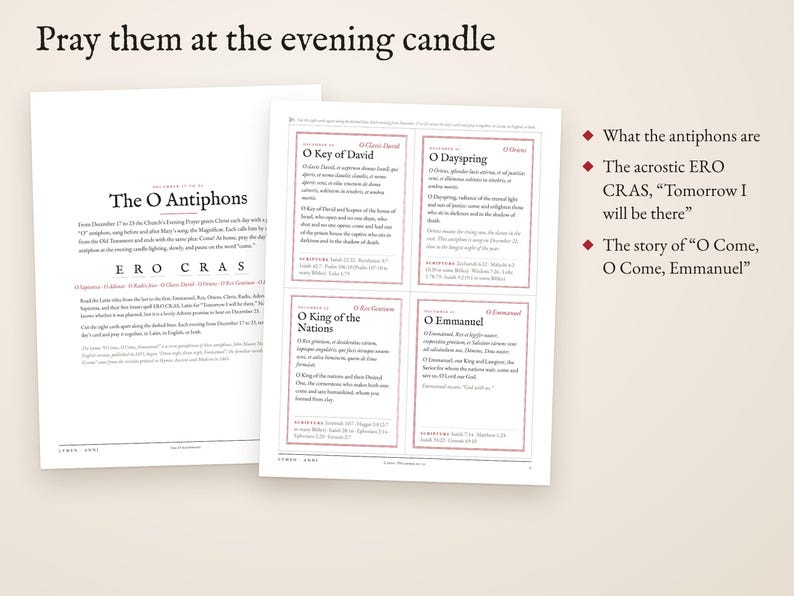 Pray them at the evening candle