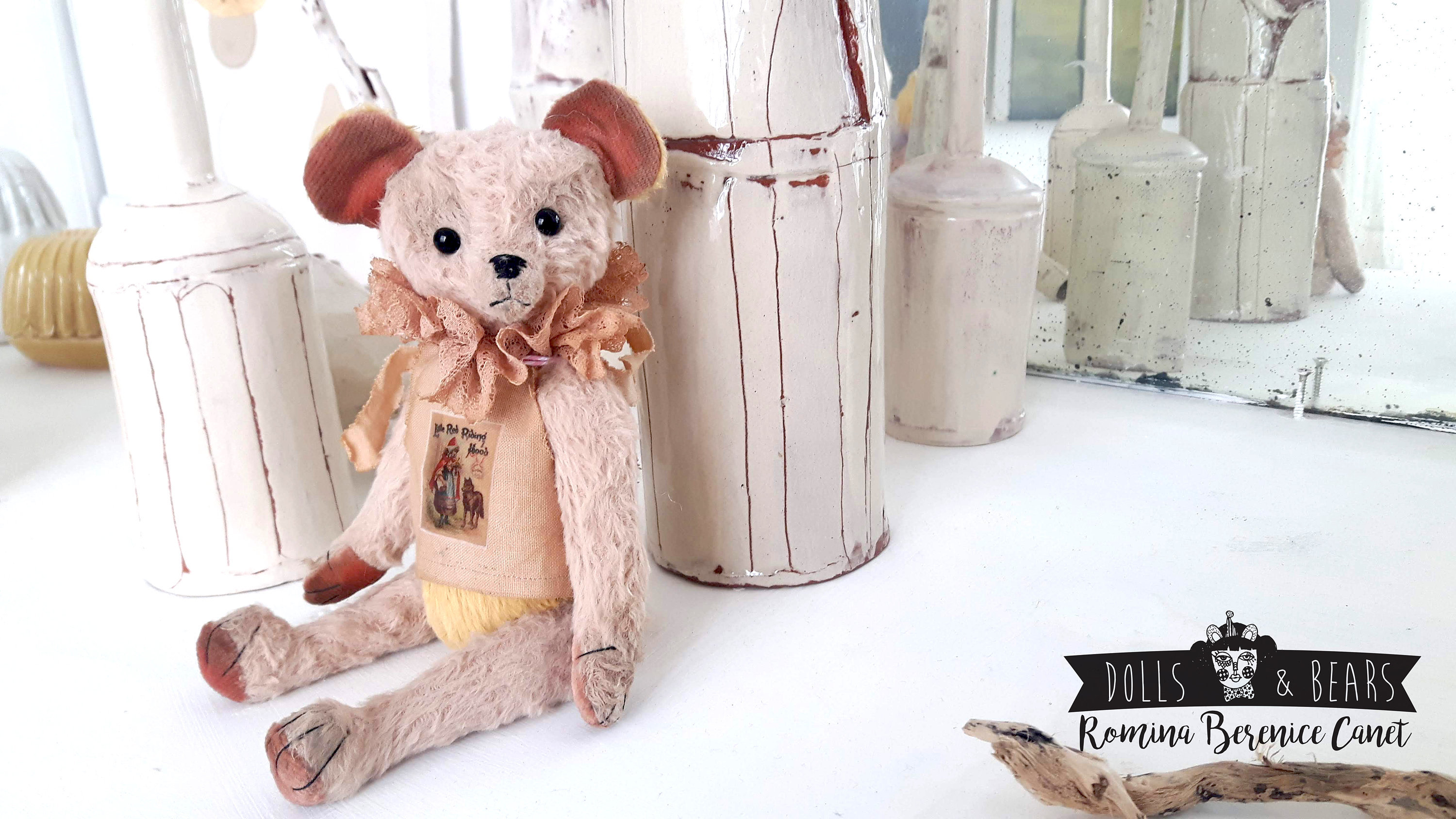 Jerome, OOAK Vintage Style Teddy Bear Hand Made by Romina Berenice