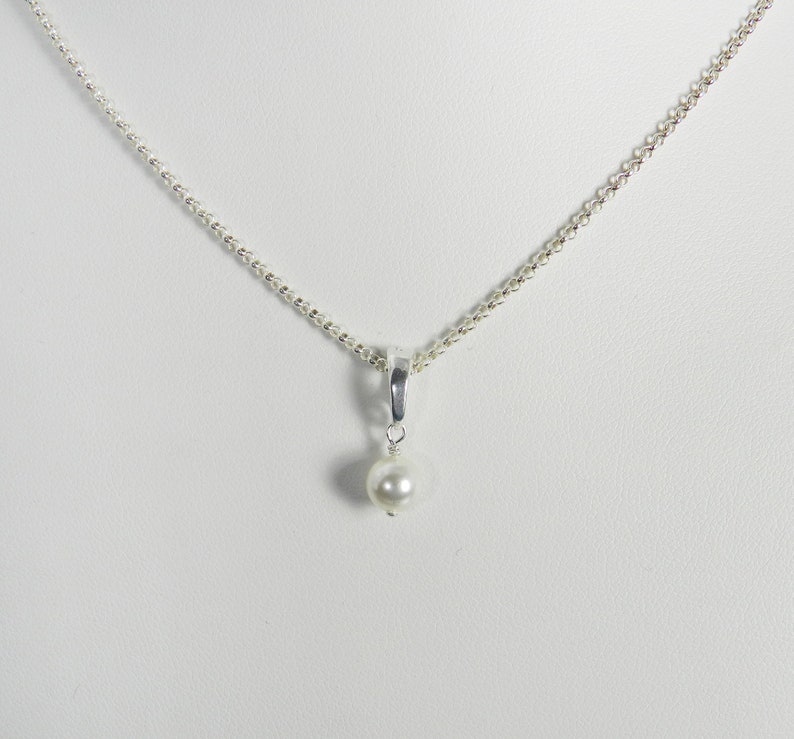 Pearl Enhancer Petite 6mm Swarovski Pearl Pendant Clip On Bail Etsy