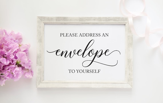 Editable Wedding Decor Sign Envelope Sign Printable Please Write Your Name and Address on an Envelope Reception Sign INSTANT DOWNLOAD