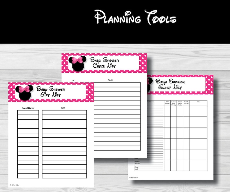 Minnie Mouse Baby Shower Games Package, Favor Tags (PDF) bild 4