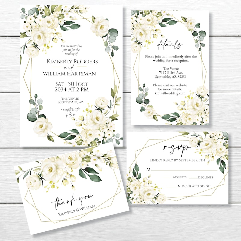 Wedding Invitation Suite Etsy