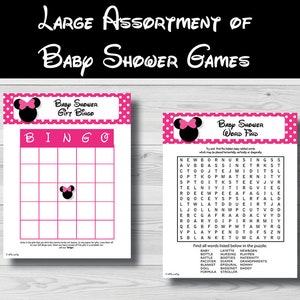Minnie Mouse Baby Shower Games Package, Favor Tags (PDF) bild 2
