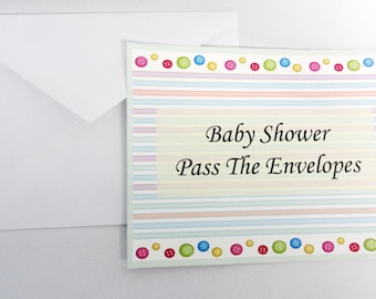 INSTANT DOWNLOAD Printable Pass the Envelopes Baby Shower Game Boy Girl Neutral U-Print
