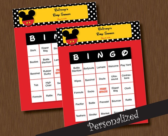 Mickey Mouse Clubhouse Bingo Card