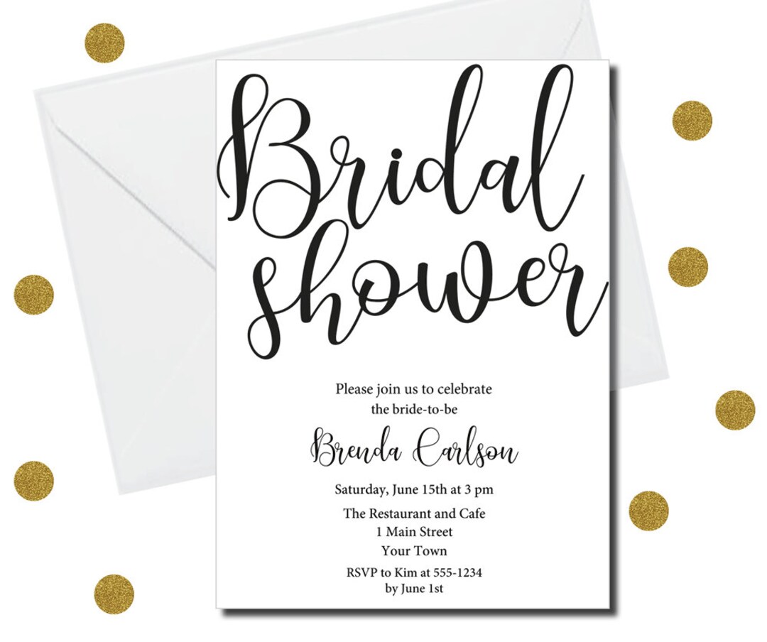 DIY Editable Invitation Bridal Shower Template Bridal Shower Etsy