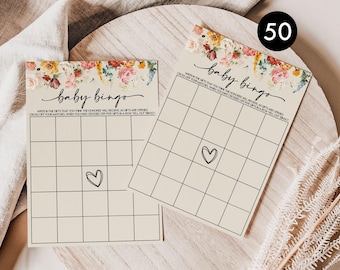 Wildflower Baby Shower Gift Bingo: Floral Card Game (50, Printed)