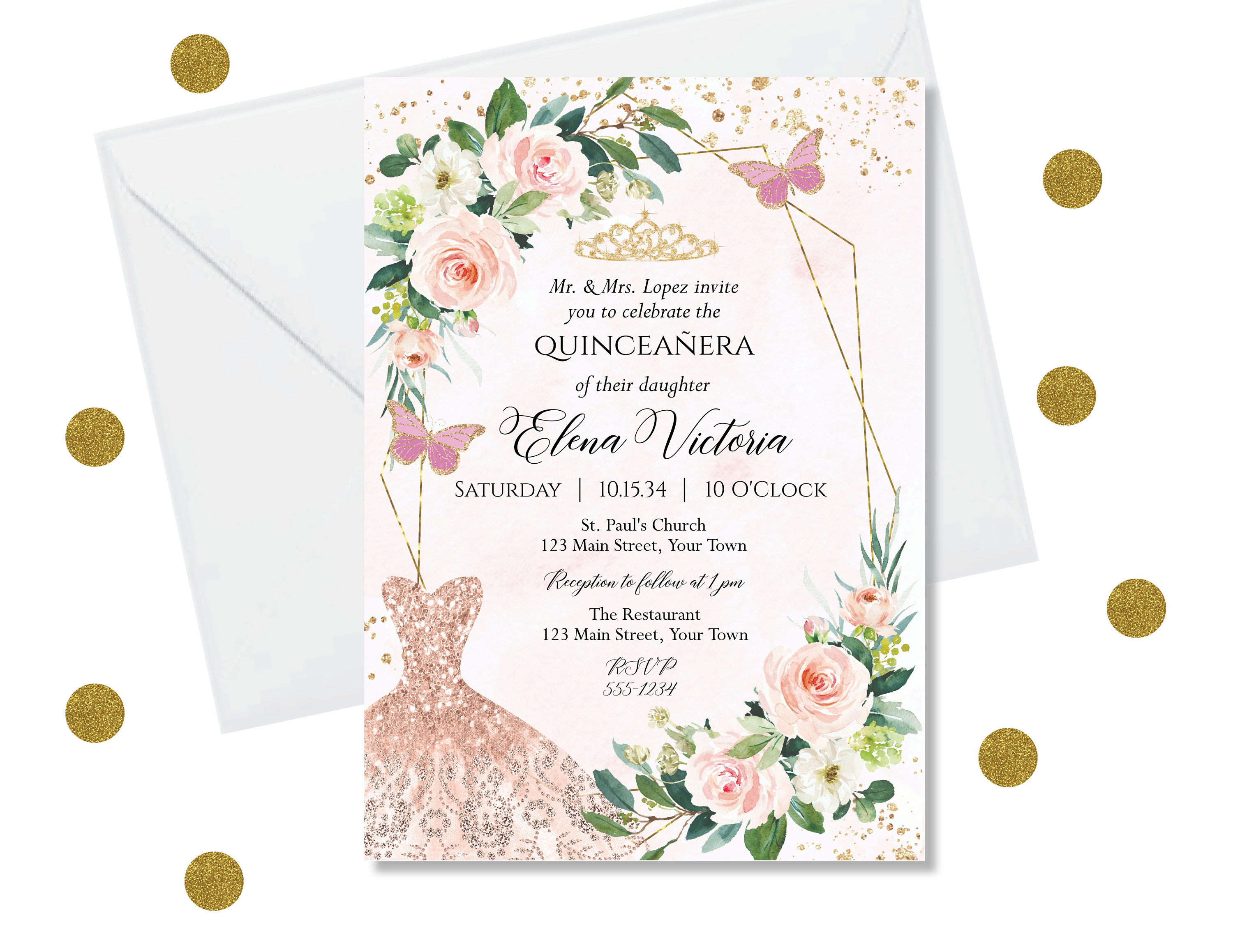 INVITACIÓN DE QUINCEAÑERA EDITABLE DIY Flores Rosa - Etsy México INVITACIÓN DE QUINCEAÑERA EDITABLE DIY Flores Rosa - Etsy México