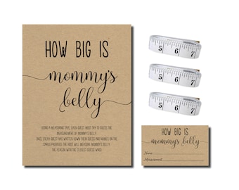 Mommy's Belly Guessing Game, Baby Shower Party Activity (54 Pieces)