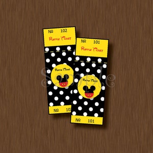 Sofortiger Download Mickey Mouse VERLOSUNG TICKETS 100 einzigartige druckbare Spiel DIY U-Print