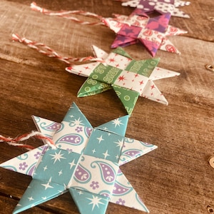 Origami Christmas Star Decorations